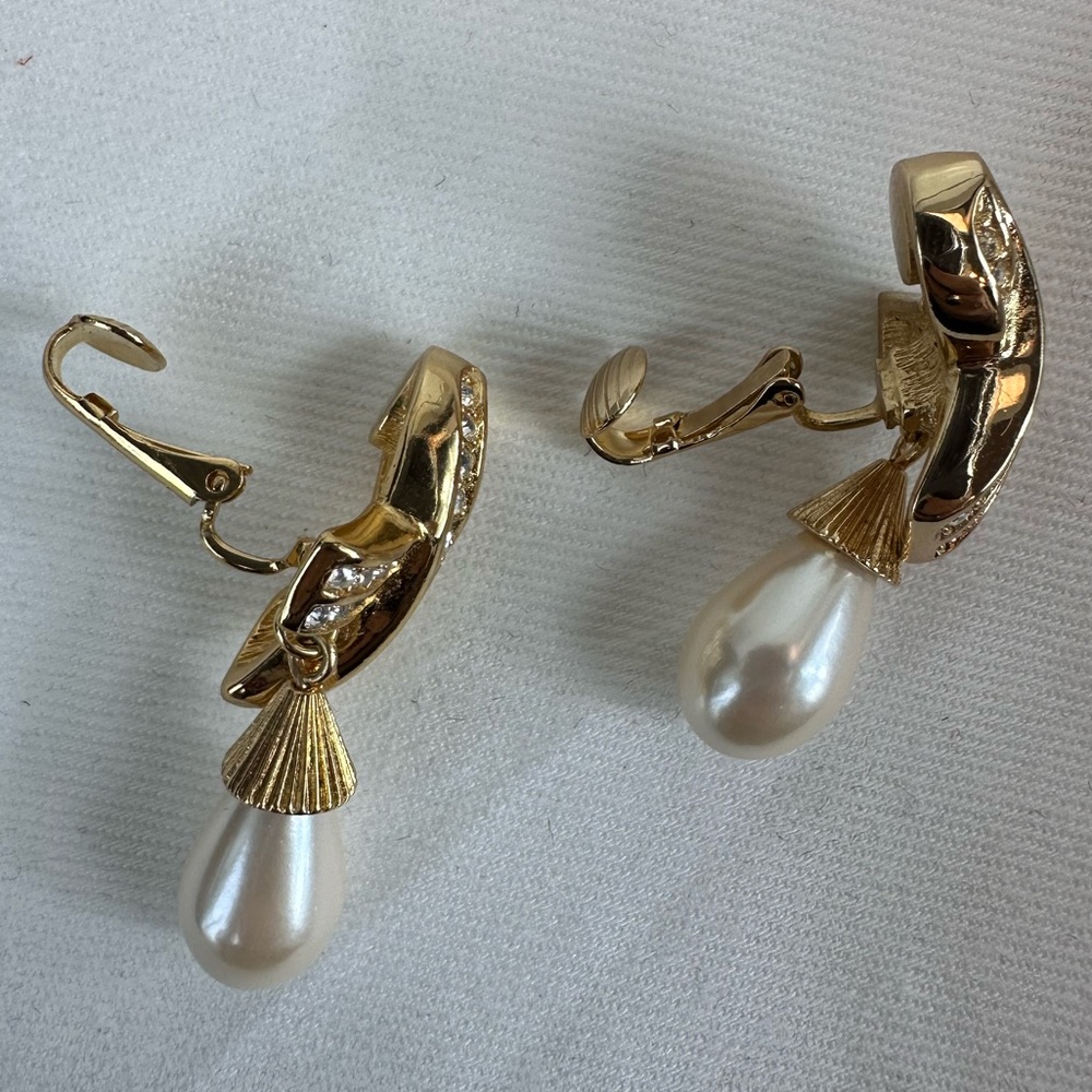 EA1 Vintage Christian Dior bow-tied teardrop earrings - Picture 13 of 13